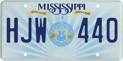 MS license plate HJW440