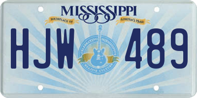 MS license plate HJW489