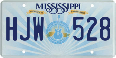MS license plate HJW528