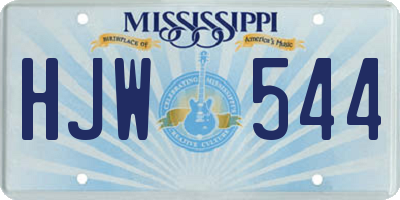 MS license plate HJW544