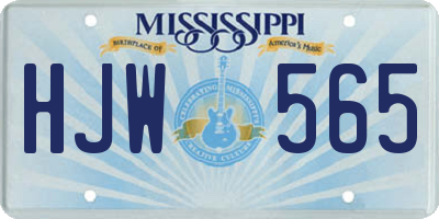 MS license plate HJW565