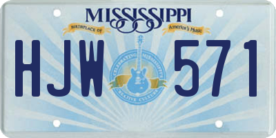 MS license plate HJW571