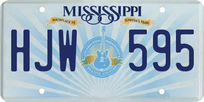MS license plate HJW595