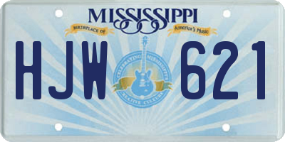 MS license plate HJW621