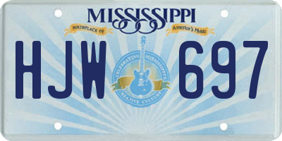 MS license plate HJW697