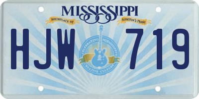 MS license plate HJW719