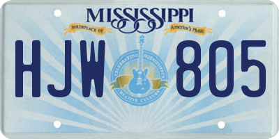 MS license plate HJW805