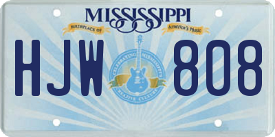 MS license plate HJW808