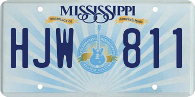 MS license plate HJW811