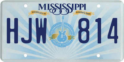 MS license plate HJW814