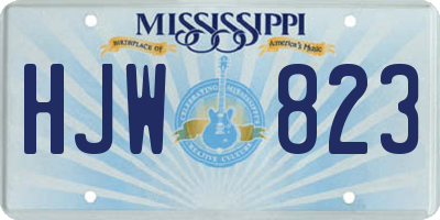 MS license plate HJW823