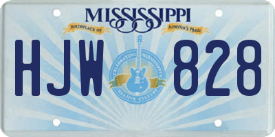 MS license plate HJW828