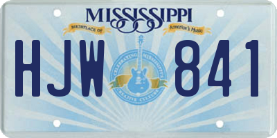MS license plate HJW841