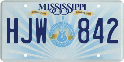 MS license plate HJW842