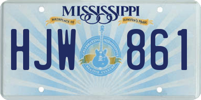 MS license plate HJW861