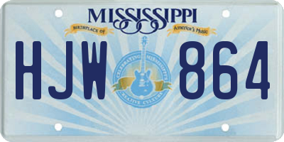 MS license plate HJW864