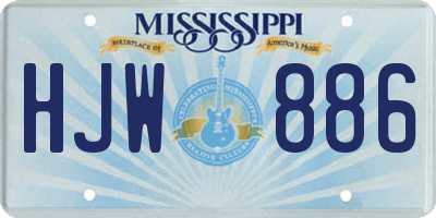 MS license plate HJW886