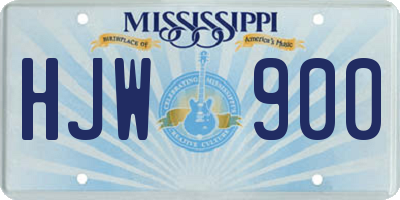 MS license plate HJW900