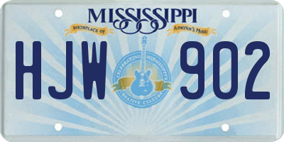MS license plate HJW902