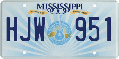 MS license plate HJW951