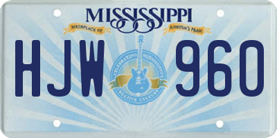 MS license plate HJW960