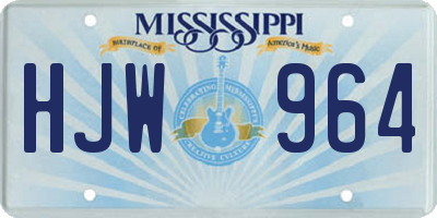 MS license plate HJW964