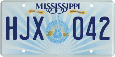 MS license plate HJX042