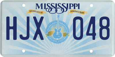 MS license plate HJX048