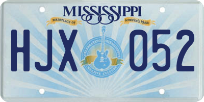 MS license plate HJX052