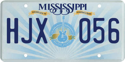 MS license plate HJX056