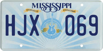 MS license plate HJX069