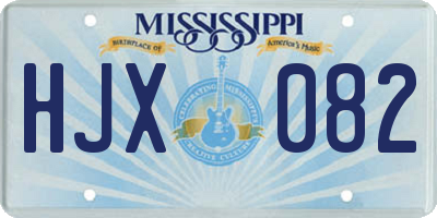 MS license plate HJX082