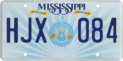MS license plate HJX084
