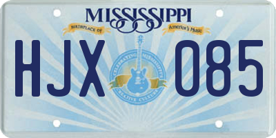 MS license plate HJX085
