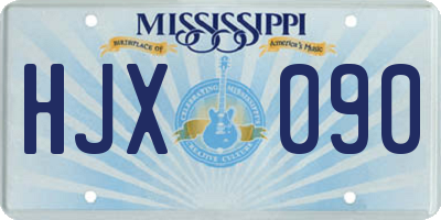 MS license plate HJX090