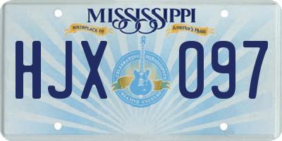 MS license plate HJX097