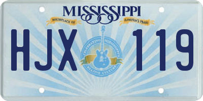 MS license plate HJX119