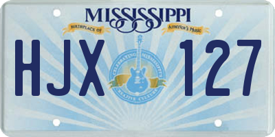 MS license plate HJX127