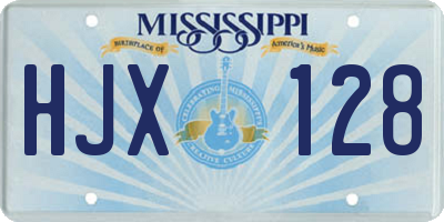 MS license plate HJX128