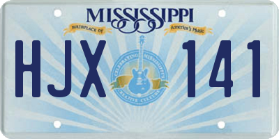 MS license plate HJX141