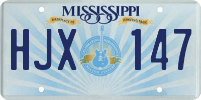 MS license plate HJX147