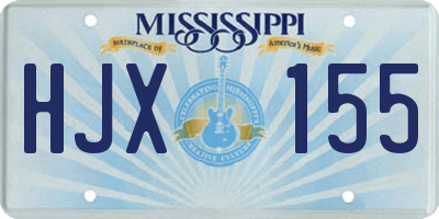 MS license plate HJX155
