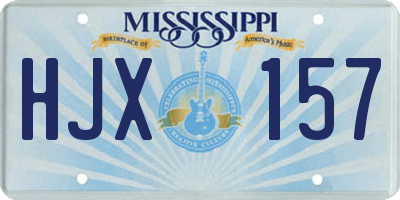 MS license plate HJX157