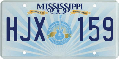 MS license plate HJX159