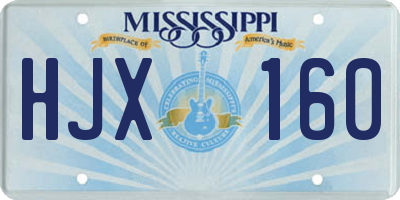 MS license plate HJX160