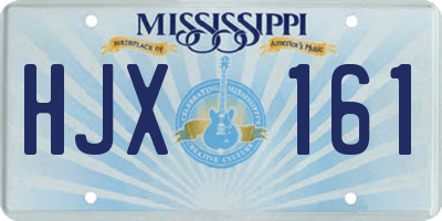 MS license plate HJX161