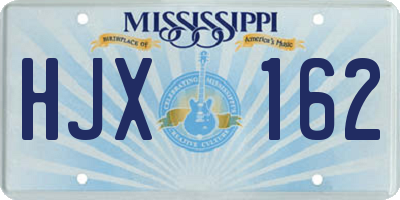 MS license plate HJX162