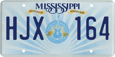 MS license plate HJX164