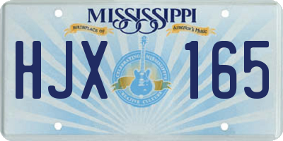 MS license plate HJX165