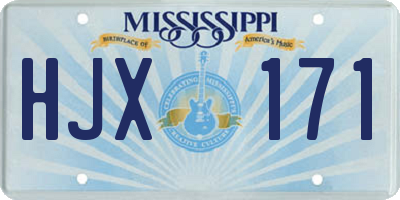 MS license plate HJX171